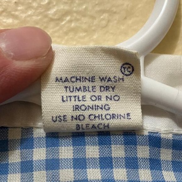 Vintage Unbranded Baby Blue Gingham Embroidered Train Button Up Shirt Size 0-3m - Picture 5 of 5